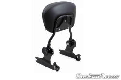 Afbeeldingen van Sissybar zwart Custom Acces model Luxus Sportster voor diverse Harley Davidson modellen