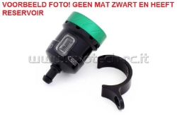 Afbeeldingen van Remvloeistofpotje aluminium 15ml Evotech mat zwart/groen