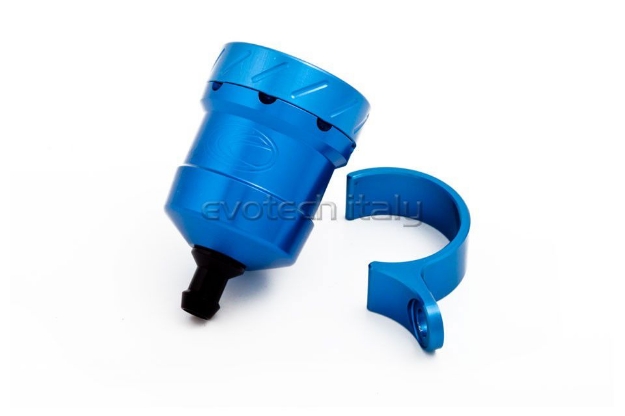 Afbeeldingen van Remvloeistofpotje aluminium 15ml Evotech blauw/blauw
