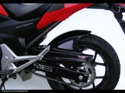 Afbeeldingen van Achterspatbord sport-line zwart met zilver gaas Honda NC700S/X/D / NC750S/X