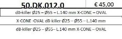 Afbeeldingen van MIVV DB-killer Ø25 - Ø55 - L.140 mm  (Oval - X-Cone)