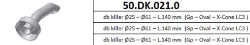 Afbeeldingen van MIVV DB-killer Ø25 - Ø61 - L.140 mm  (Gp - Oval - X-Cone LC3)