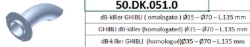 Afbeeldingen van MIVV DB-killer Ø35 - Ø70 - L.135 mm voor Ghibli demper