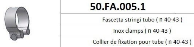 Afbeeldingen van MIVV klem RVS (40-43mm)