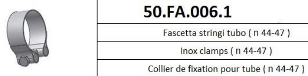Afbeeldingen van MIVV klem RVS (44-47mm)