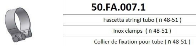 Afbeeldingen van MIVV klem RVS (48-51mm)