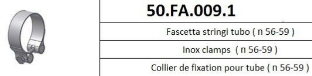 Afbeeldingen van MIVV klem RVS (56-59mm)