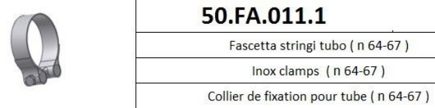 Afbeeldingen van MIVV klem RVS (64-67mm)