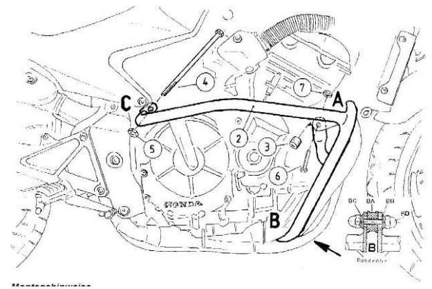 Afbeeldingen van Valbeugel chroom Hepco&Becker Honda CB600F '98-06 / CB600S '98-02