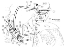 Afbeeldingen van Valbeugel zwart Hepco&Becker Honda NT650V Deauville '98-'05