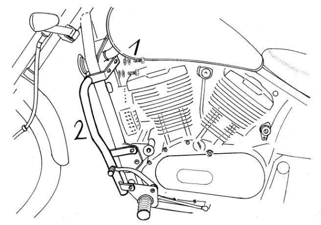 Afbeeldingen van Valbeugel chroom Hepco&Becker Kawasaki VN800 '95-00