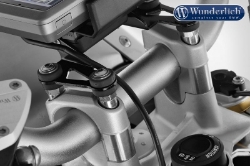 Afbeeldingen van Handlebar riser for Models with BMW Navigation System BMW R1200R(S) LC - silver Wunderlich