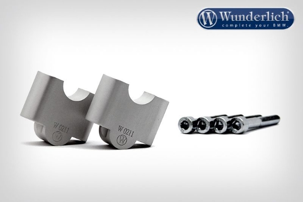 Afbeeldingen van Handlebar riser 25mm diverse BMW modellen - silver