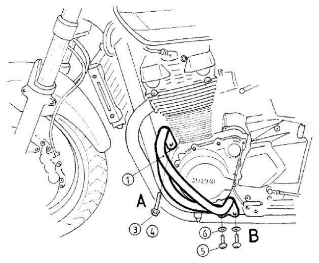 Afbeeldingen van Valbeugel chroom Hepco&Becker Suzuki GSX1400 '01-06