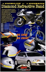 Afbeeldingen van Reflecterende rode stickers 230x22 (4 stuks)