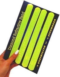 Afbeeldingen van Reflecterende gele stickers 230x22 (4 stuks)