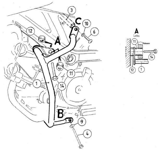Afbeeldingen van Valbeugel zwart Hepco&Becker Suzuki SV650N/S '03-06