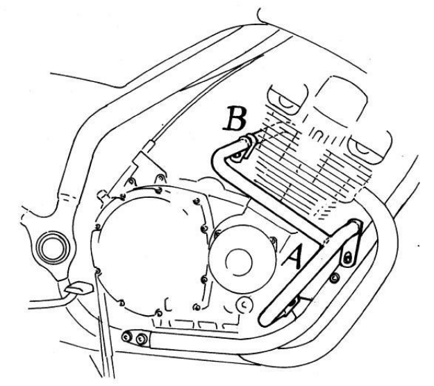 Afbeeldingen van Valbeugel chroom Hepco&Becker Yamaha XJ900S DIVERSION '94-03