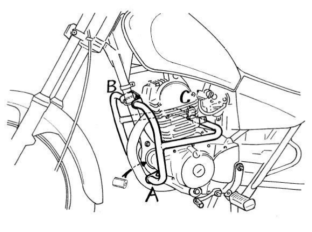 Afbeeldingen van Valbeugel Hepco&Becker chroom Yamaha SR125 '96-01