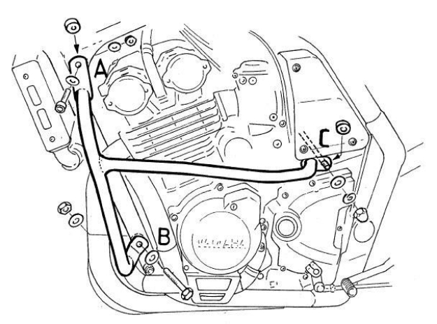 Afbeeldingen van Valbeugel zwart Hepco&Becker Yamaha FZS600 '98-'03