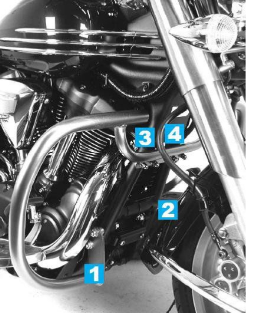 Afbeeldingen van Valbeugel chroom Hepco&Becker Yamaha XV1900 Midnight Star '06-'16