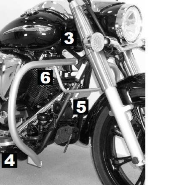 Afbeeldingen van Valbeugel chroom Hepco&Becker Yamaha XVS950 Midnight Star '09-15