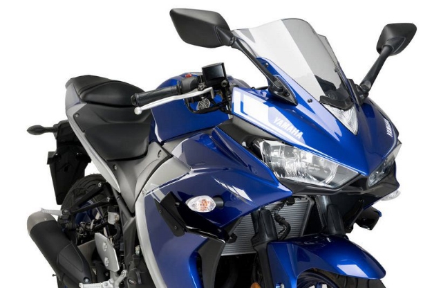 Afbeeldingen van Side Spoiler Downforce Sport Puig voor de Yamaha R3 '15-18 zwart