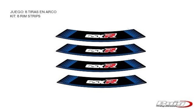 Afbeeldingen van Velglint Puig met logo Suzuki GSX-R-Blauw