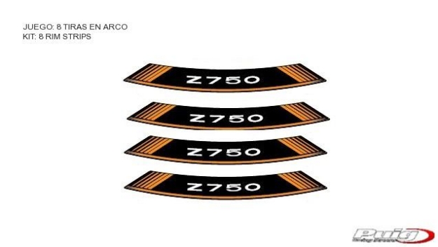Afbeeldingen van Velglint Puig met logo Kawasaki Z750-Oranje