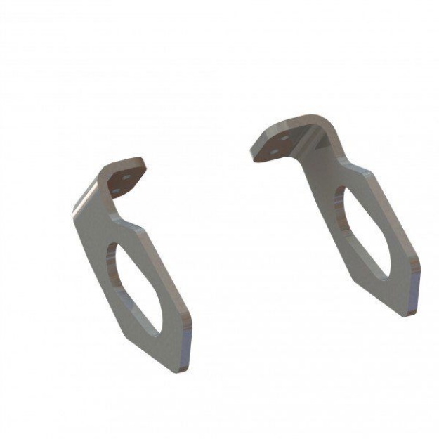 Afbeeldingen van Evotech kentekenplaatbeugeltjes voor montage originele Suzuki knipperlichten