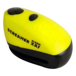 Afbeeldingen van Slot voor remschijf met alarm model Screamer XA7(zwart/geel)