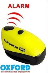 Afbeeldingen van Slot voor remschijf met alarm model Screamer XA7(zwart/geel)