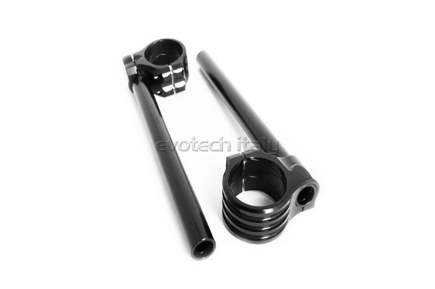 Afbeeldingen van Clip on set 51mm Evotech aluminium zwart universeel