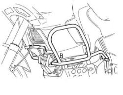 Afbeeldingen van Valbeugel zwart Hepco&Becker voor Cagiva ELEFANT 750 i.e./ GT/ AC '94-'96/ ELEFANT 950 i.e./ GT '93-'97