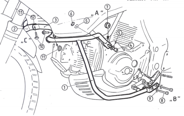 Afbeeldingen van Valbeugel zwart Hepco&Becker voor Cagiva GRAN CANYON 900 '98-99
