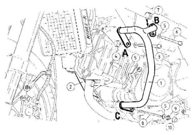 Afbeeldingen van Valbeugel zwart Hepco&Becker Hyosung GT650 Naked '04-07