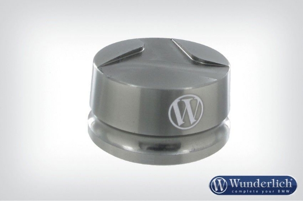 Afbeeldingen van Aluminium cover for Telelever joint diverse BMW modellen - titanium Wunderlich