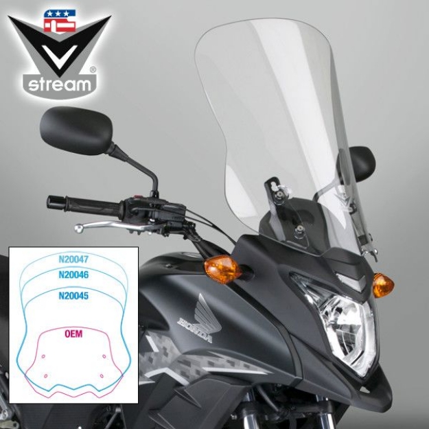 Afbeeldingen van Vervangingsruit National Cycle VStream touring transparant Honda CB500X '13-15