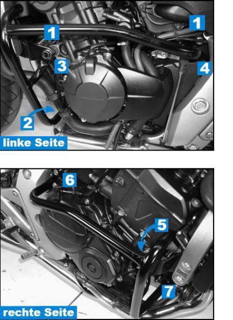 Afbeeldingen van Valbeugel zwart Hepco&Becker Honda CB600F Hornet '11-