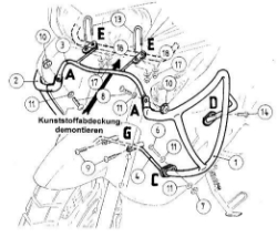 Afbeeldingen van Valbeugel zwart Hepco&Becker voor Honda XL1000V '03-11