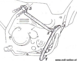 Afbeeldingen van Valbeugel wit Hepco&Becker voor Kawasaki KLX650 (UVK)