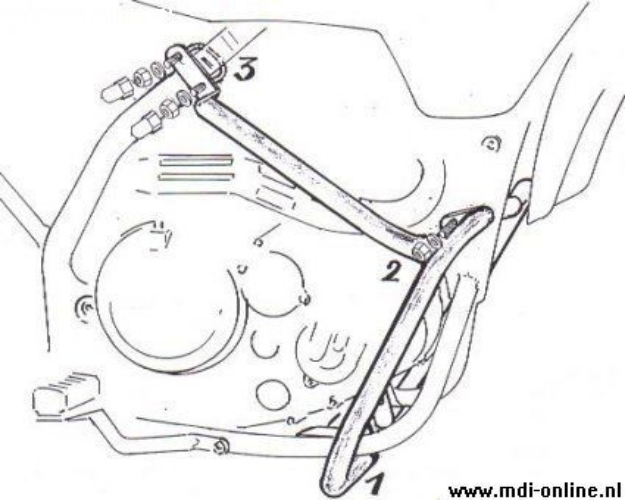 Afbeeldingen van Valbeugel wit Hepco&Becker voor Kawasaki KLX650 (UVK)
