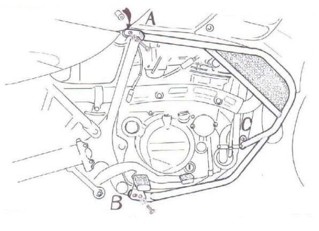 Afbeeldingen van Valbeugel zwart Hepco&Becker voor Kawasaki KLR650 '95-03