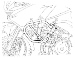 Afbeeldingen van Valbeugel zwart Hepco&Becker voor Kawasaki KLV1000 '04-05