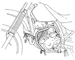 Afbeeldingen van Valbeugel zwart Hepco&Becker voor Suzuki DR650SE '96-00