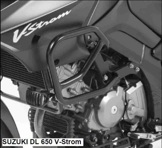 Afbeeldingen van Valbeugel zwart Hepco&Becker voor Suzuki DL650 '04-11