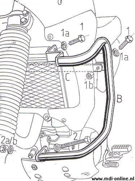 Afbeeldingen van Valbeugel zwart Hepco&Becker voor Yamaha XTZ660 '94-99