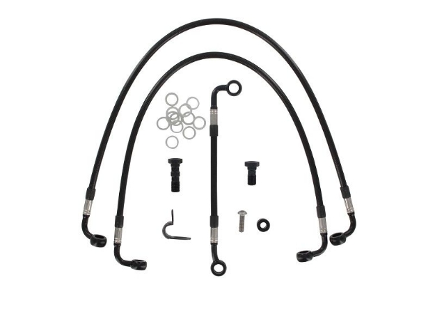 Afbeeldingen van Brake line kit for top yoke conversion without ABS BMW S1000RR -'11 - Wunderlich