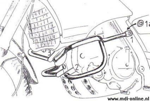 Afbeeldingen van Valbeugel zwart Hepco&Becker voor Aprilia PEGASO 650 '96