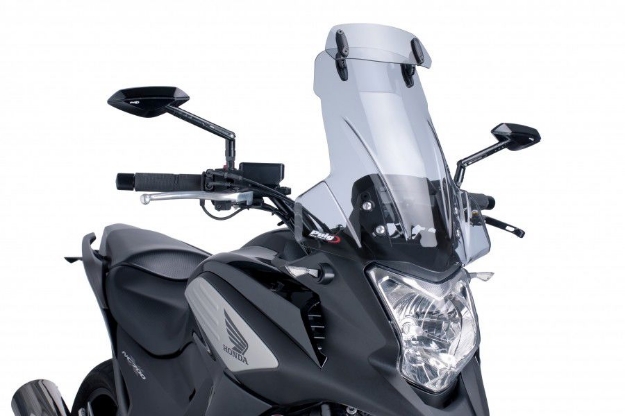 Afbeeldingen van Vervangingsruit touring met opzetruitje licht getint Puig Honda NC700X / NC750X -'15-